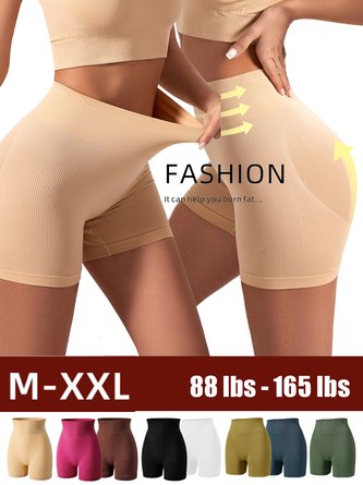 Breathable Comfortable Plain Seamless High Stretch Boxer Briefs Panty