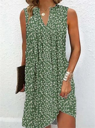 Floral Casual Loose Sleeveless Dress