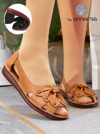 Breathable Comfortable Retro Soft Sole Peep-toe Sandals Shoes