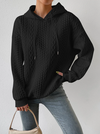 Casual Jacquard Hoodie Hoodie