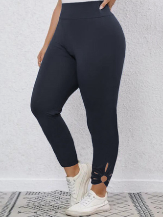 Plus Size Jersey Casual Tight Long Legging