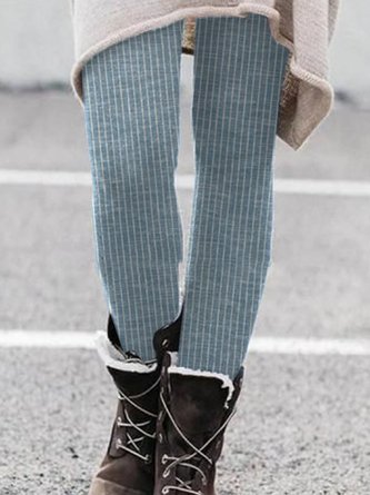 Casual Striped Tight Legging
