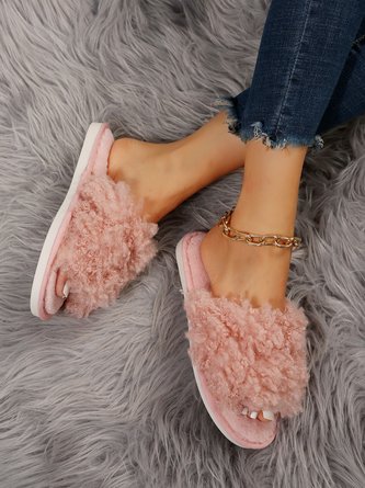 Women Household Warmth Fluffy Slippers