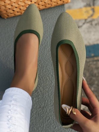 Casual Color Block Comfy Insole Slip On Shallow Shoes