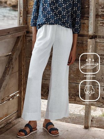 Loose Cotton Casual Pocket Stitching Pants