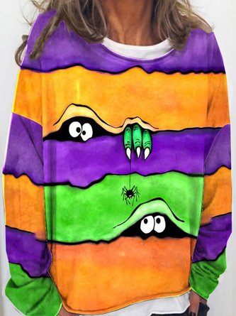 Halloween Loose Casual Knitted T-Shirt