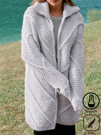 Casual Plain Cardigan