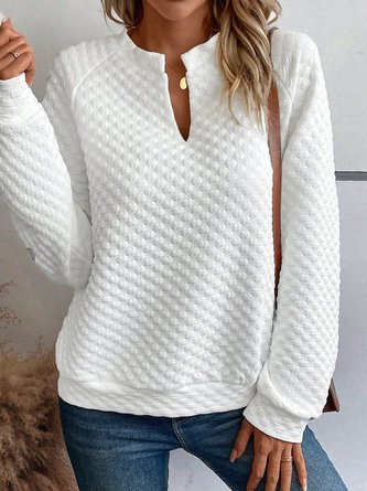 Plain Casual Sweatshirt