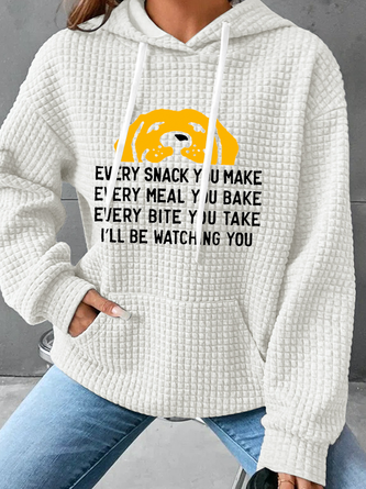 Cotton-Blend Hoodie Dog Simple Hoodie