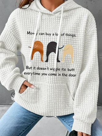 Women's Funny Money Can Buy A Lot Of Things But It Doesn'T Wiggle Casual Hoodie Hoodie