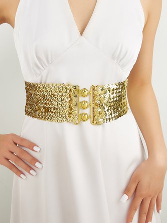 Fashion Party Sequined Elastic Waistband