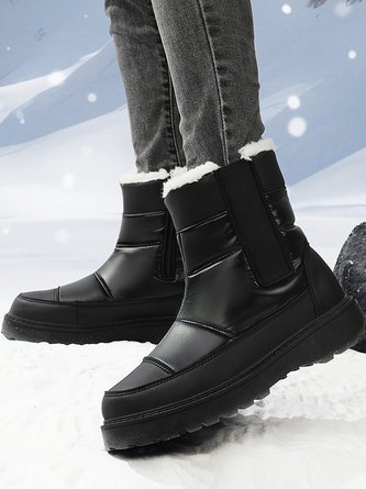 Thick Bottom Pu Winter Cotton-Padded Boots