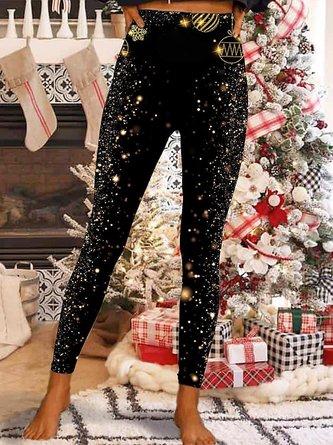 Christmas Casual Jersey Tight Leggings