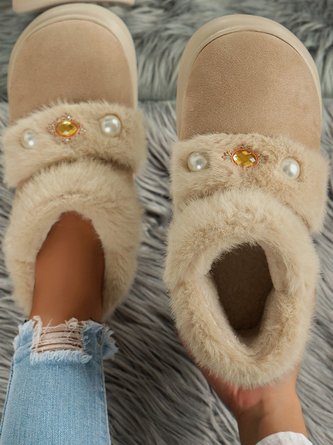 Faux Suede Winter Cotton-Padded Boots