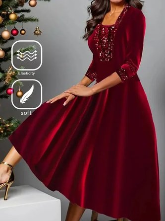 Plus size Casual Loose Others Christmas Dress