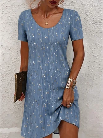 Vintage Leaf Loose Dress No