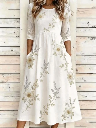 3D Printing Casual Loose Dress No