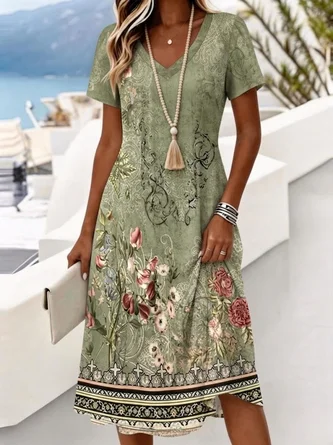 Floral Casual Regular Fit Dress No