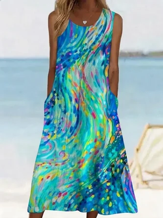 Abstract Vacation Dress No