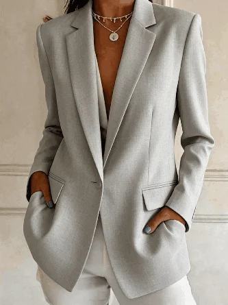 Shawl Collar Plain Regular Fit Casual Blazer