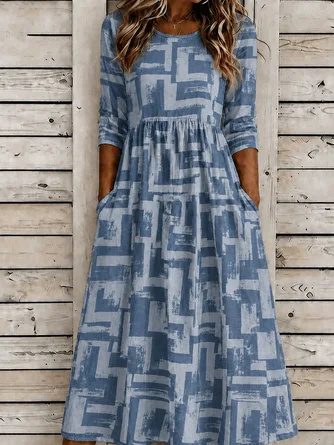 Linen Linen Blend Dress No