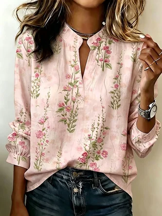 V Neck Elegant Blouse