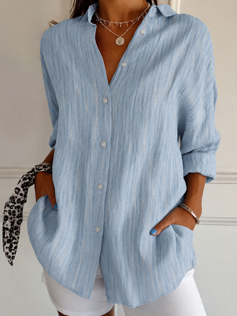 Simple Loose Abstract Shirt Collar Shirt
