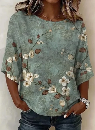 Vintage Floral Blouse