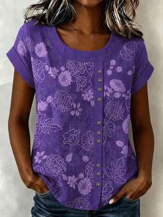 Floral Loose Casual Blouse