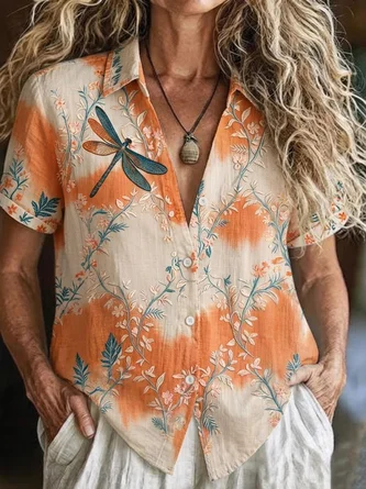 Floral Vintage Loose Shirt