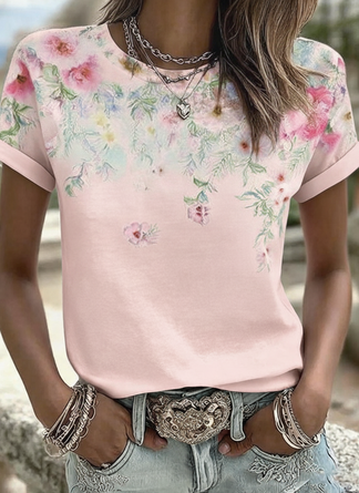 Regular Fit Crew Neck Casual T Shirt