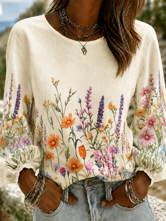 Casual Bird Loose Blouse
