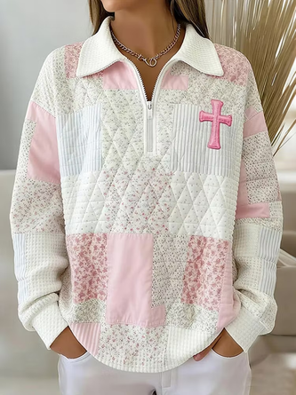 Crew Neck Printing Casual Regular Fit Sweatshirt