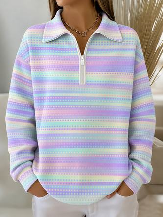 Regular Fit Ombre Simple Printing Sweatshirt
