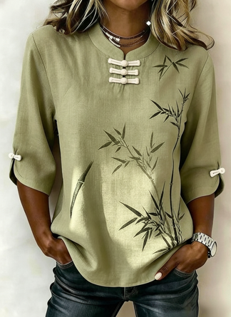 Vintage Leaf Regular Fit Blouse