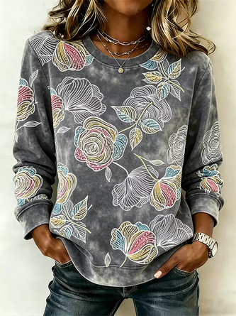 Sports Regular Fit Crew Neck Sweatshirt