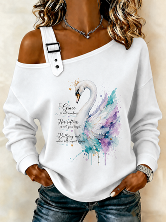 Simple Text Letters Sweatshirt