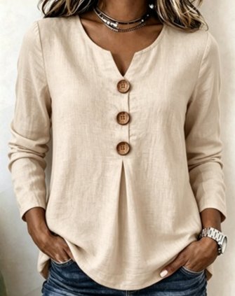 Minimalist Button Front Top