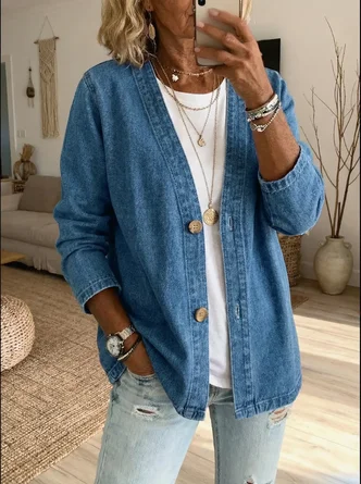 Casual Denim Cardigan Jacket