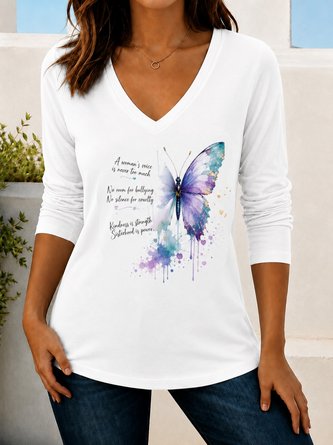 Text Letters Simple T Shirt