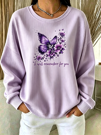 Crew Neck Casual Sweatshirt