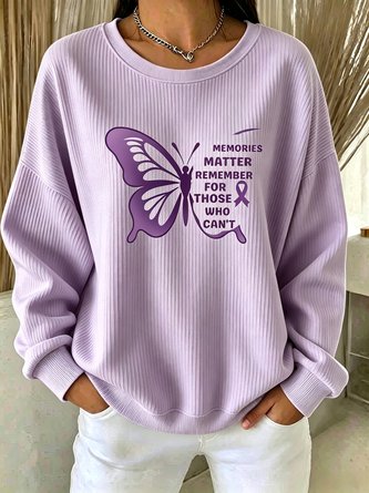 Casual Text Letters Sweatshirt