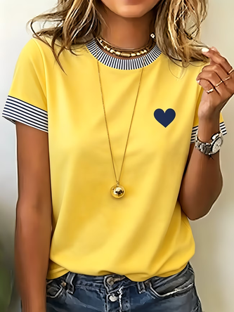 Casual Heart Cordate T Shirt