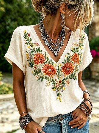 Simple Floral T Shirt