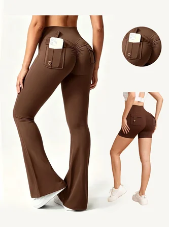 Tight Casual Plain Yoga Pants