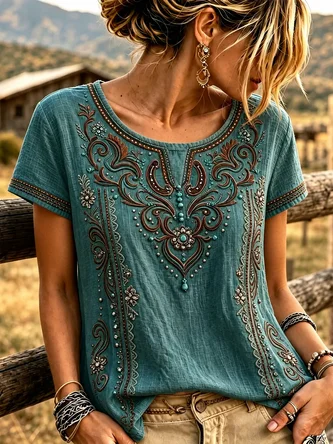 Casual Printing Regular Fit T Shirt