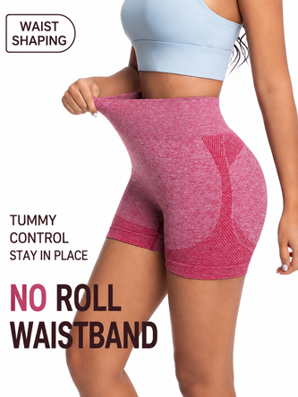 Geometric Tight Casual Active Shorts