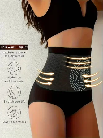 High waisted tummy control waist slimming hip lifting warm abdomen shaping shaping underwear