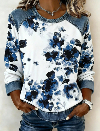 Floral Casual Sweatshirt