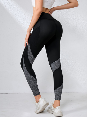 Tight Casual Contrast Stitching Yoga Pants